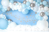 Silver Twinkle Star Balloon Garland